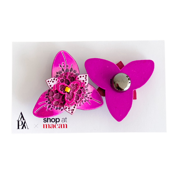 "Tigridia Pavonia Pink" Magnet Earrings - Macan's Anniversary Special